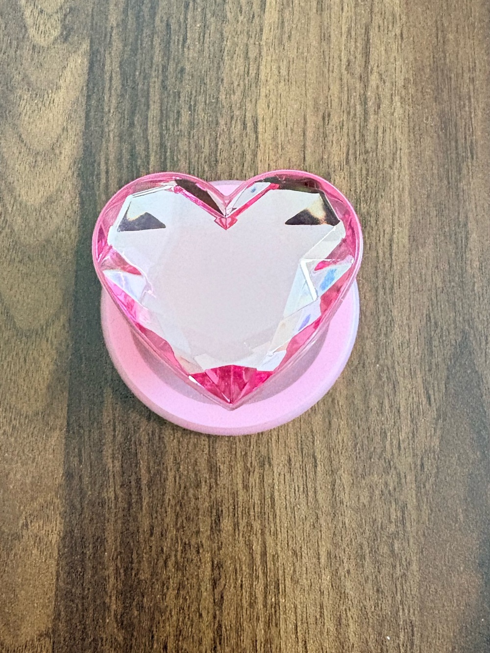 PopSocket Pink Crystal Heart Phone Grip with MagSafe